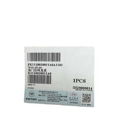 K1172390009a0 Componente di ricambio del cavo di accelerazione Foton Assy per Tunland